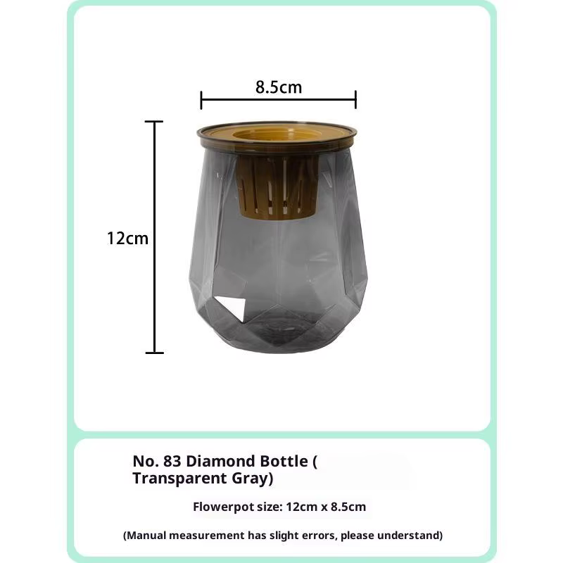Mini Pot de fleur à arrosage automatique, Pots de plantes en plastique Transparent, Vase de jardiniè