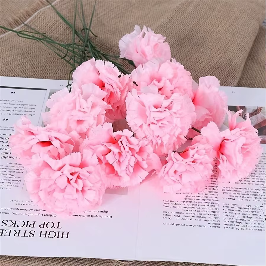 Fleurs de carnations synthétiques, plantes d'imitation, parfaites pour la fête des mères et la Saint