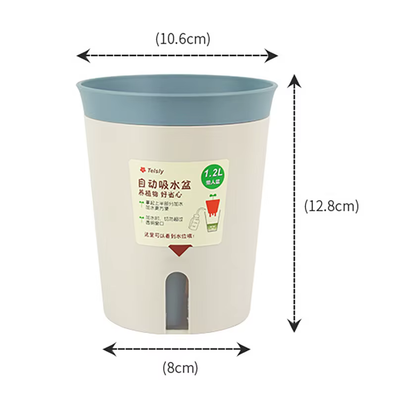 【Pot de fleurs hydroponique à double couche auto-arrosant en plastique pour la maison, pot de plante