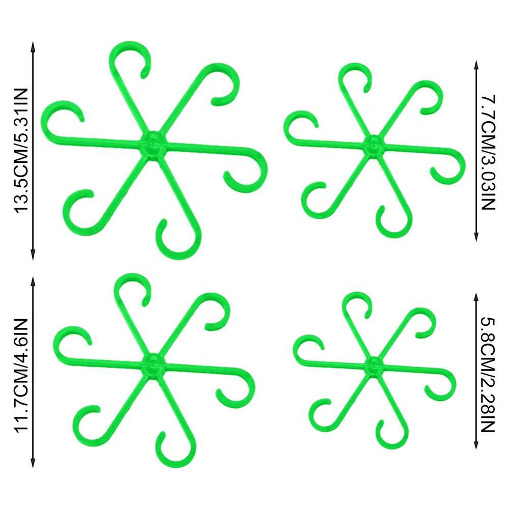 Clips de Support pour plantes grimpantes, 4 pièces, Collection de tiges de fleurs, Support de fixati
