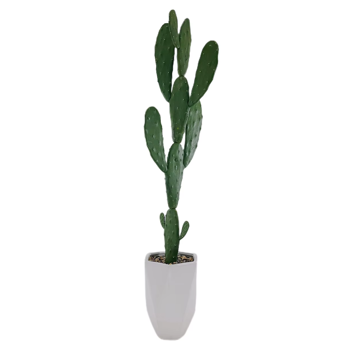 Grandes Plantes Artificielles Pantum Succulentes avec Pierre et Pot de Fleur en Céramique, Décoratio