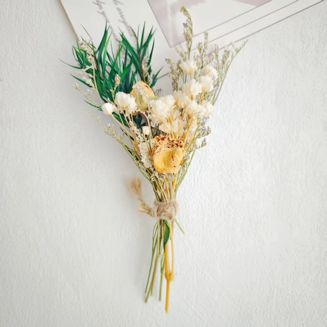 Fleurs préservées, bouquet de fleurs séchées faciles à utiliser, mini bouquet de fleurs éternelles l