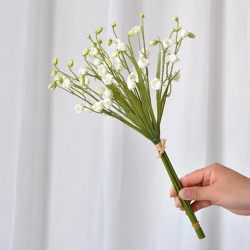 Bouquet de fleurs artificielles de muguet, fleurs de campanule, fleur de vent tendance, décoration d