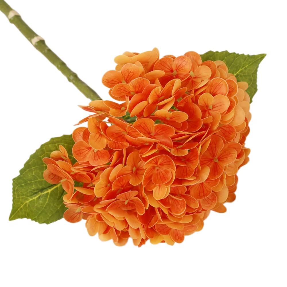 Hydrangea Macrophylla artificielle, fleur d'hortensia réaliste au toucher, faite à la main, branche 