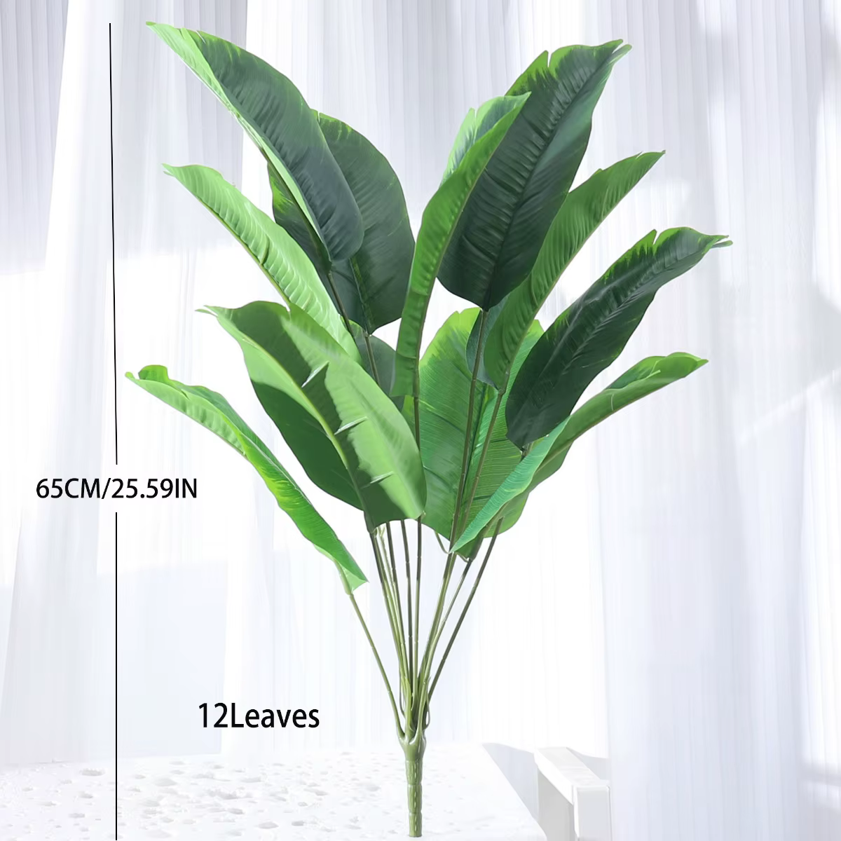 Kahaul plantes artificielles grand palmier Tropical fausses plantes de bananier feuilles en plastiqu