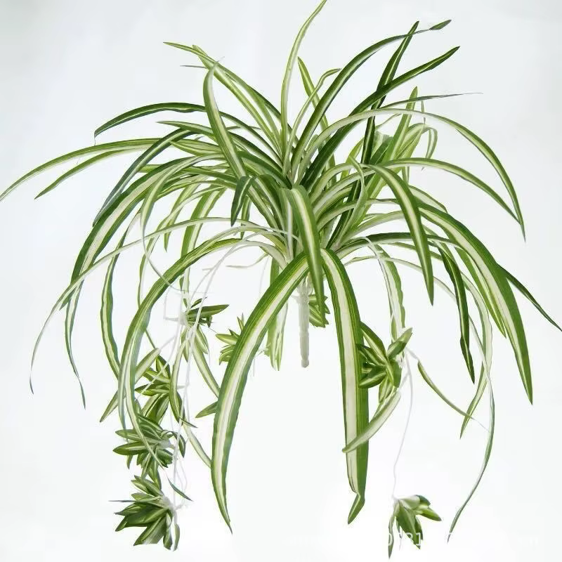 Plantes artificielles murales suspendues, Chlorophytum en pot, plantes vertes en PVC, fausses plante