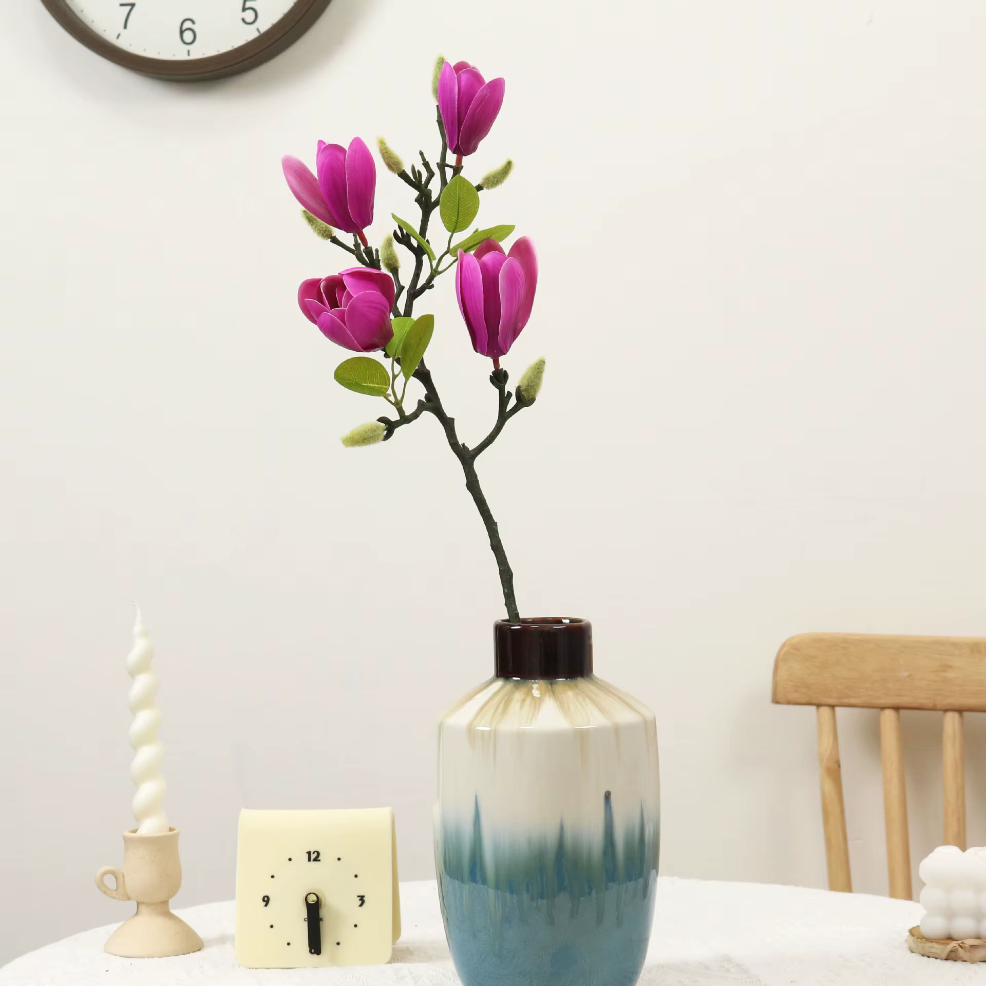 Uflower 67cm soie Magnolia branche fleurs artificielles maison jardin hôtel Table Vase décor bricola