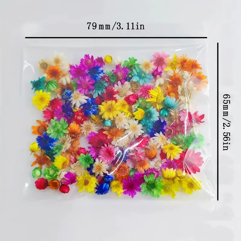 Mélange de fleurs artificielles classiques pour l'artisanat – Véritables fleurs pressées pour l'art 