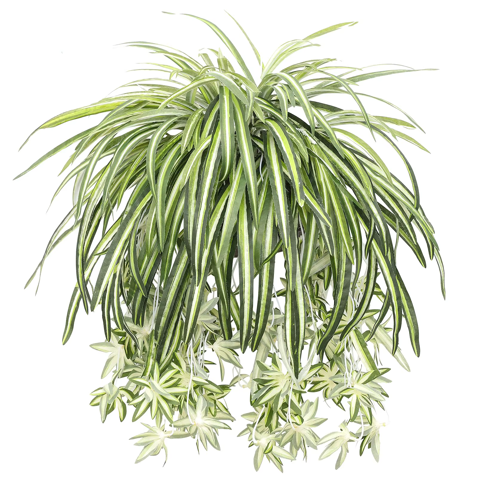4 plantes artificielles suspendues en forme d'araignée, Chlorophytum, fausse verdure pour la décorat