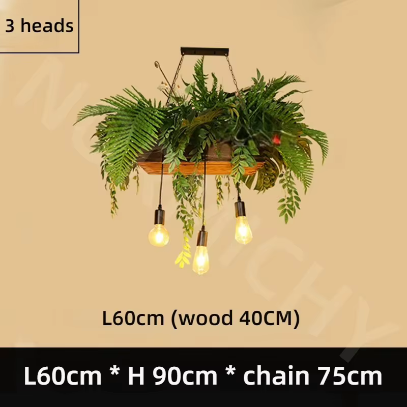 Luminaire suspendu en forme de plante verte, luminaire suspendu pour bar, luminaire suspendu pour re