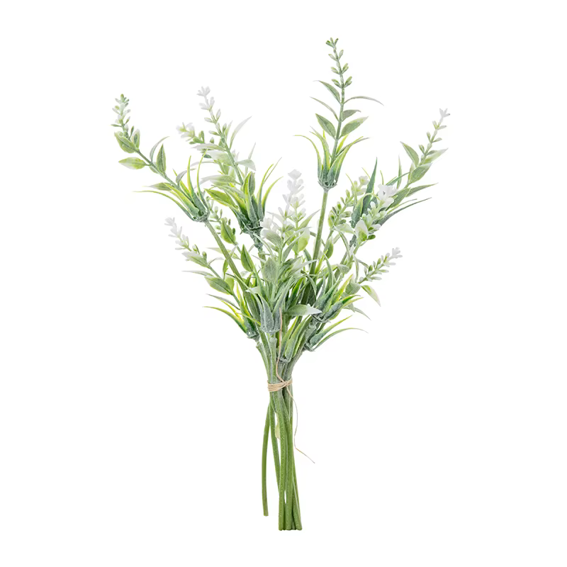 8 Têtes Fleurs Artificielles En Plastique Lavande De Mariage Décoratives Couronnes Homr Vase pour Ma