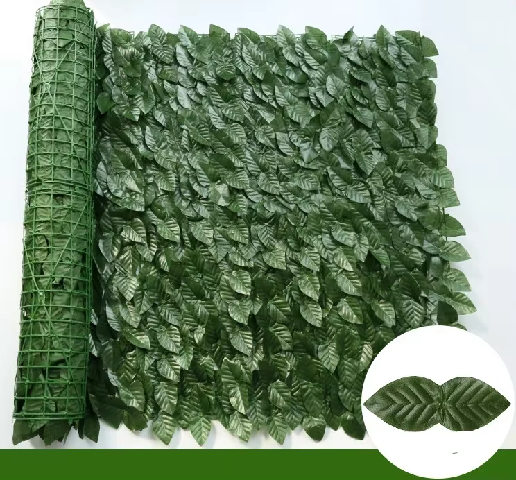 Panneau mural de haie artificielle en lierre 100x300cm, faux gazon, feuillage vert, écran d'intimité