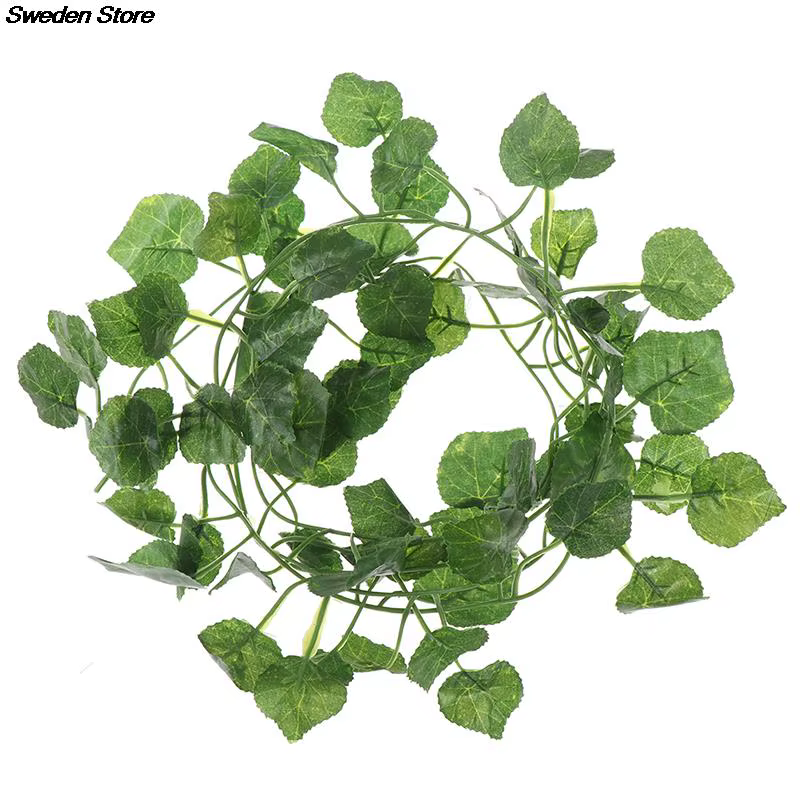 Plantes vertes artificielles pour décoration, faux cuir chevelu, vigne artificielle, rotin, feuilles