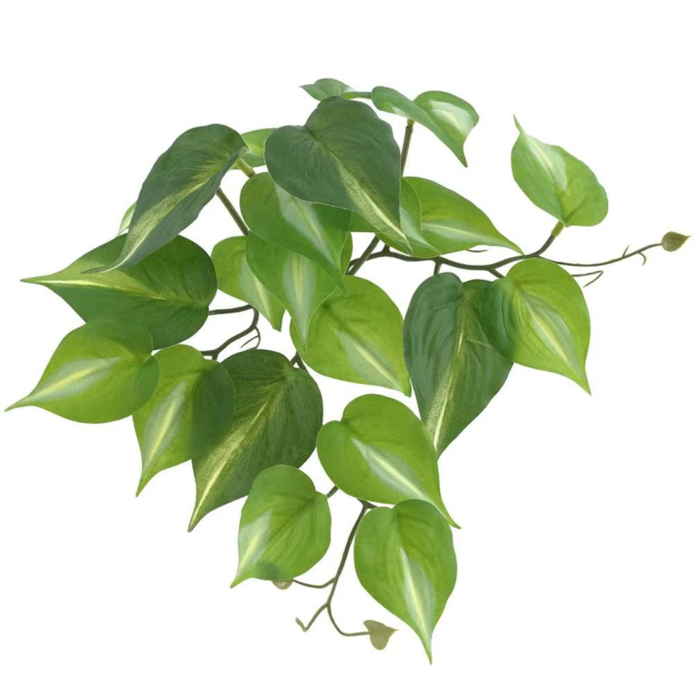23 feuilles artificielles de plantes vertes, feuilles de plantes tropicales, plantes en pot vertes a