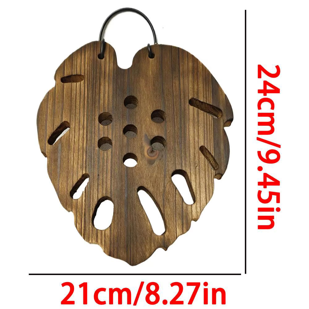 Planche murale en bois pour fougères en forme de corne de cerf, support suspendu en forme de queue d