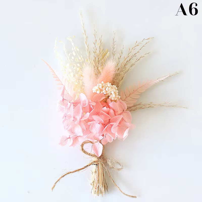 Mini Bouquet de fleurs sèches naturelles, 1 pièce, boutonnières pour garçons d'honneur, boutontiers,