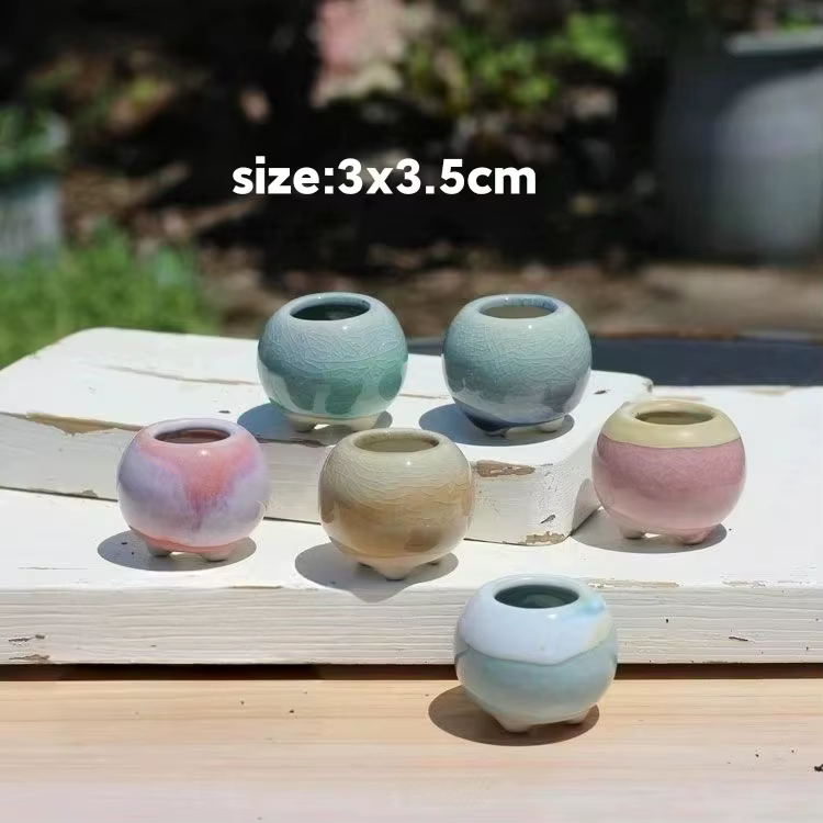 6 pièces Mini pot de fleurs succulentes petite plante succulente céramique Pots de fleurs maison Min