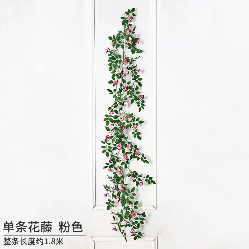 Fleurs artificielles plantes vert Lvy feuilles suspendus fleur Rose vigne mariage maison jardin déco