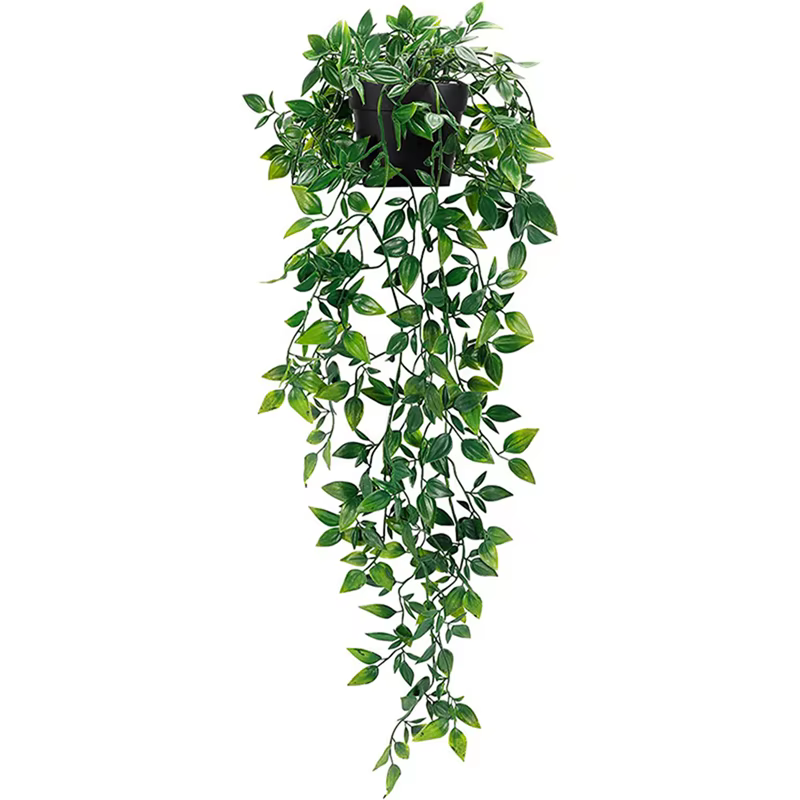 Plantes de lierre artificielles, feuilles en plastique avec pots, décoration de mariage, nouvel an, 