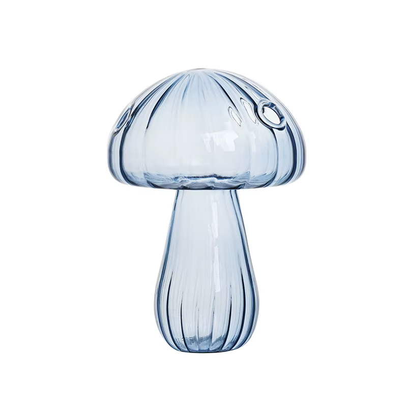 Vase Champignon Feng Shui en Verre pour Culture, Pot de Fleurs Décoratif, Vase d'Aromathérapie, Uste