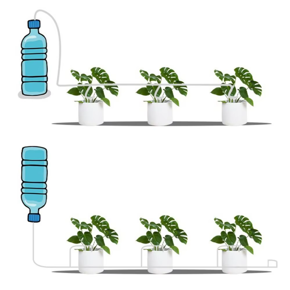 Kit d'irrigation goutte-à-goutte réglable pour serre et jardin, tuyau de 10/20/30M, 4/7mm, système d