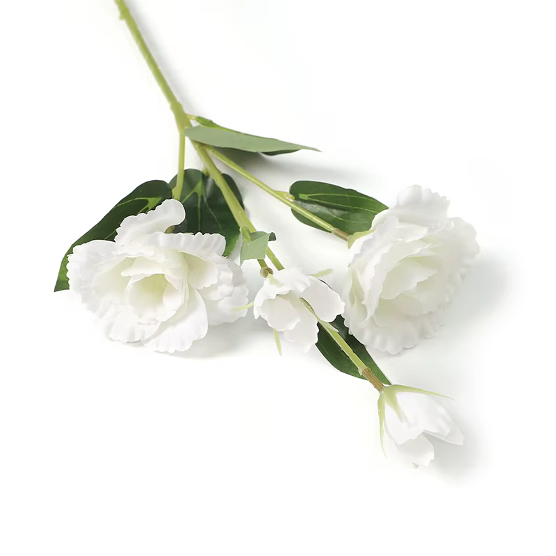 Bouquet de fleurs Eustoma artificielles en soie, 70CM, 4 têtes, longue tige, pour bricolage, décorat