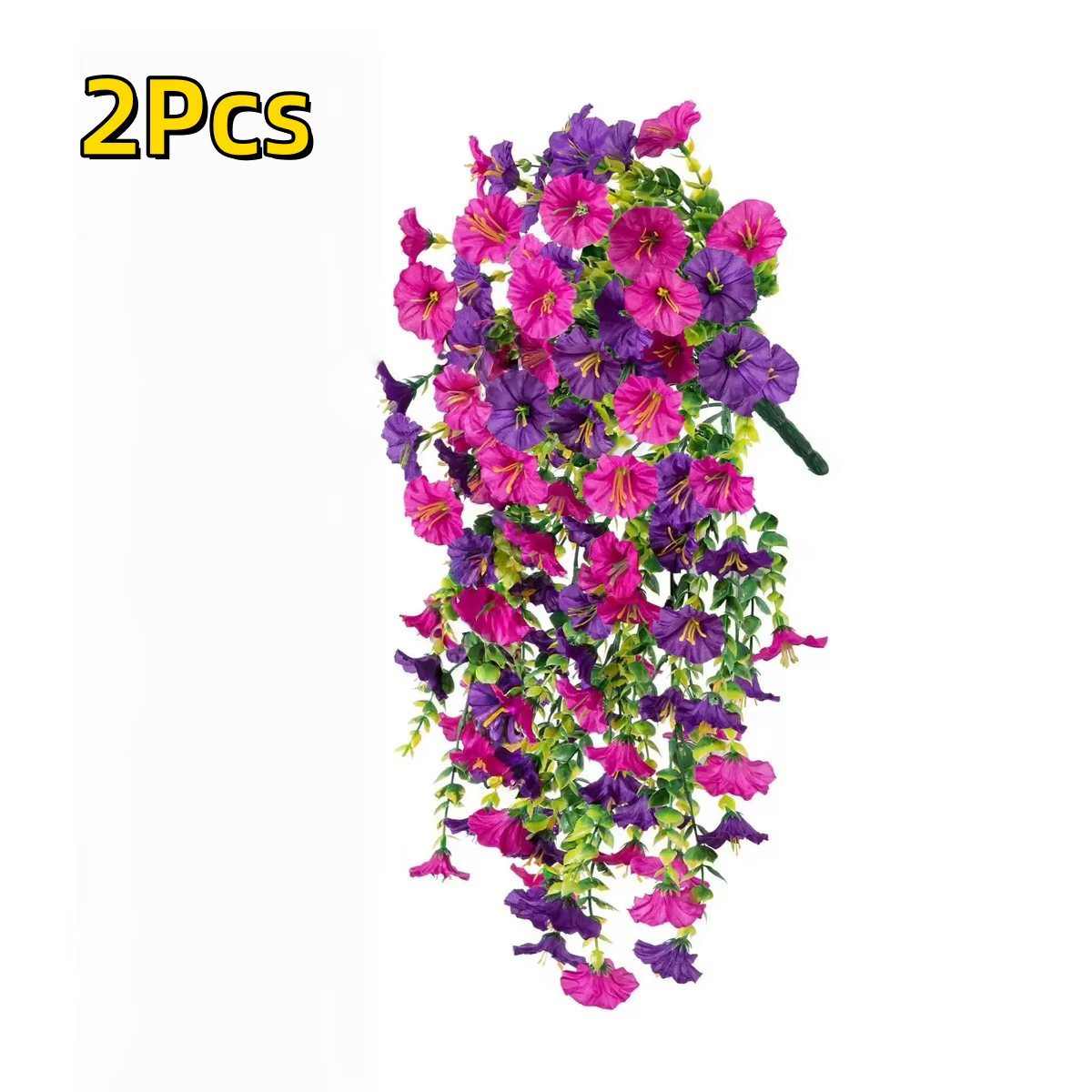 2 pièces de fleurs artificielles multicolores Morning Glory, idéales pour la décoration intérieure/e