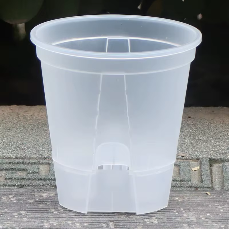 Pot d'orchidée transparent avec trous, contrôle des racines, pots de pépinière transparents, plastiq