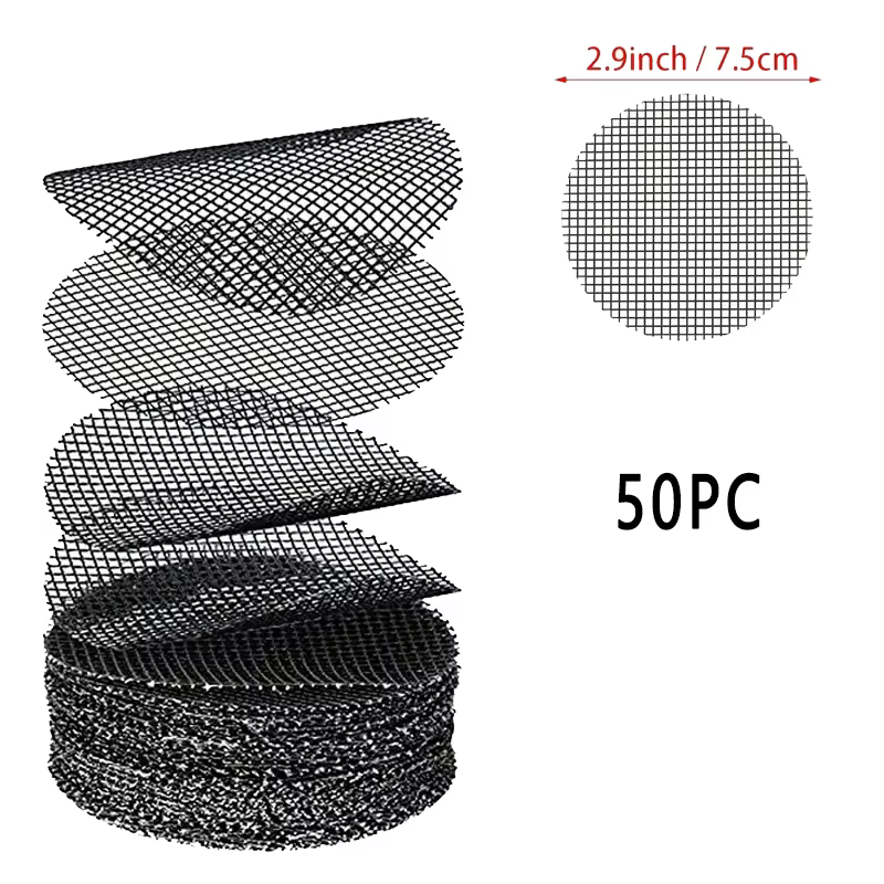 Tapis d'écran pour trous de Pot, 50 pièces, écran rond pour trous de Drainage pour empêcher la perte