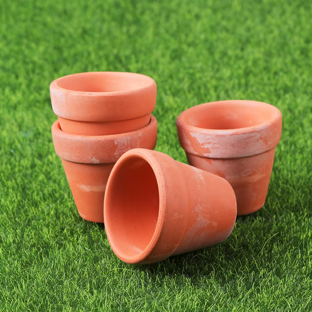 12 pots de plantes en terre cuite, pots de fleurs en céramique pour petites plantes d'intérieur et d