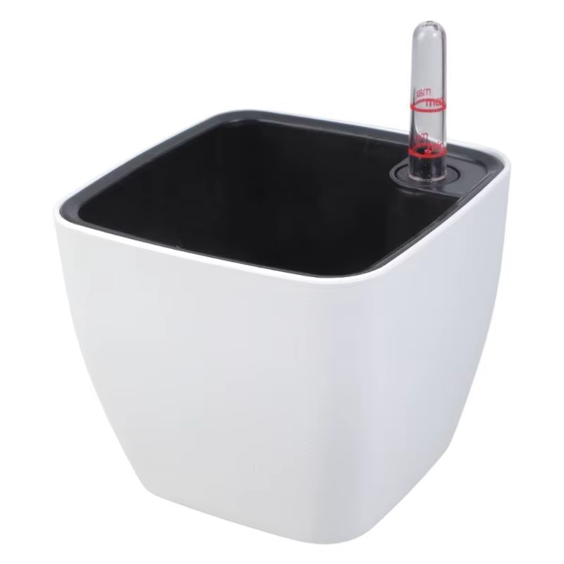 G6KF Planteur à eau auto avec indicateur niveau d'eau Pots fleurs décoratifs pour chambre cuisine Bu