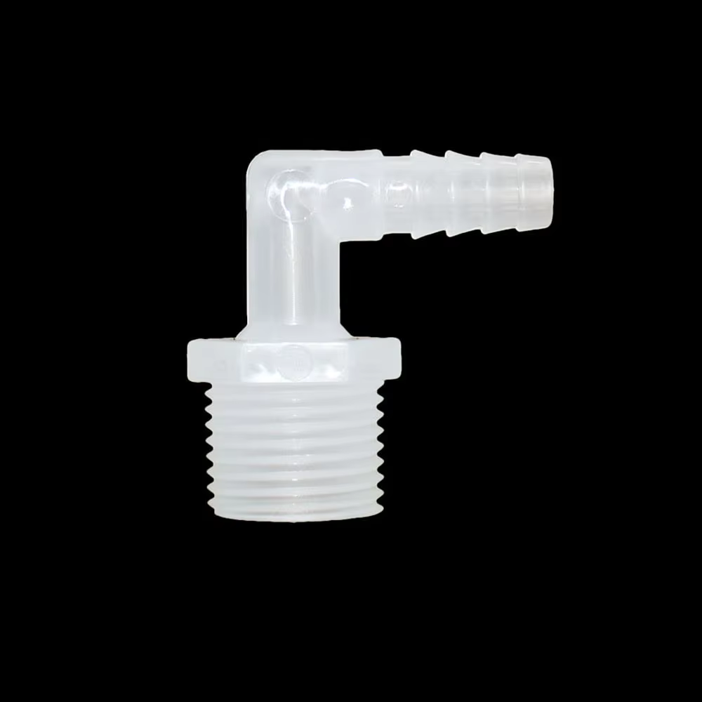 Connecteur de tuyau coudé en plastique, coupleur de tuyau avec raccords filetés de 1/2 pouces, adapt