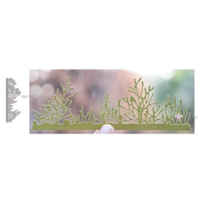 Nouveaux pochoirs de découpe en métal Seaweed Edge, pochoirs DIY pour scrapbooking, cartes en papier