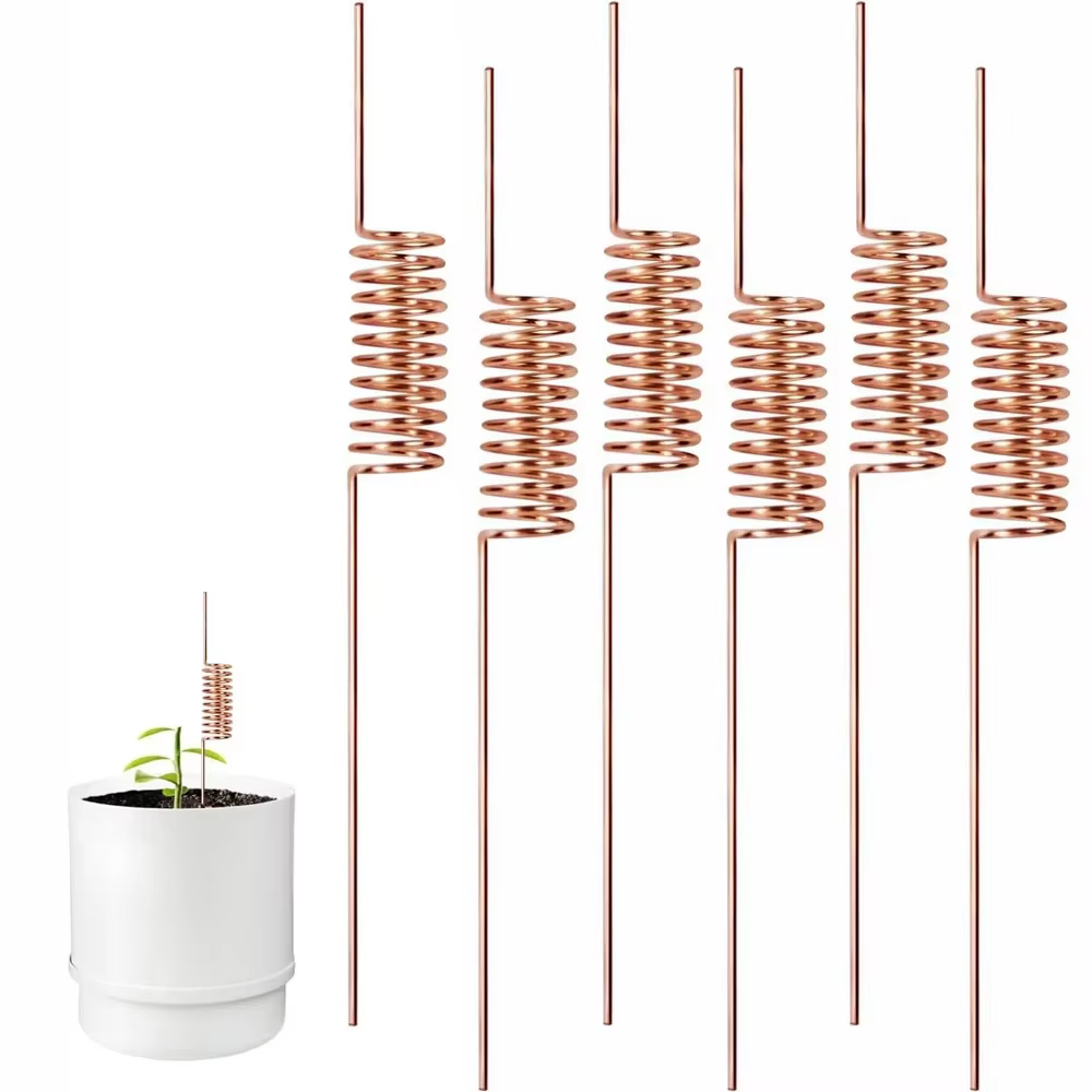 Electroculture – 6 piquets en cuivre pour plantes, améliorant la croissance et la santé du sol, adap