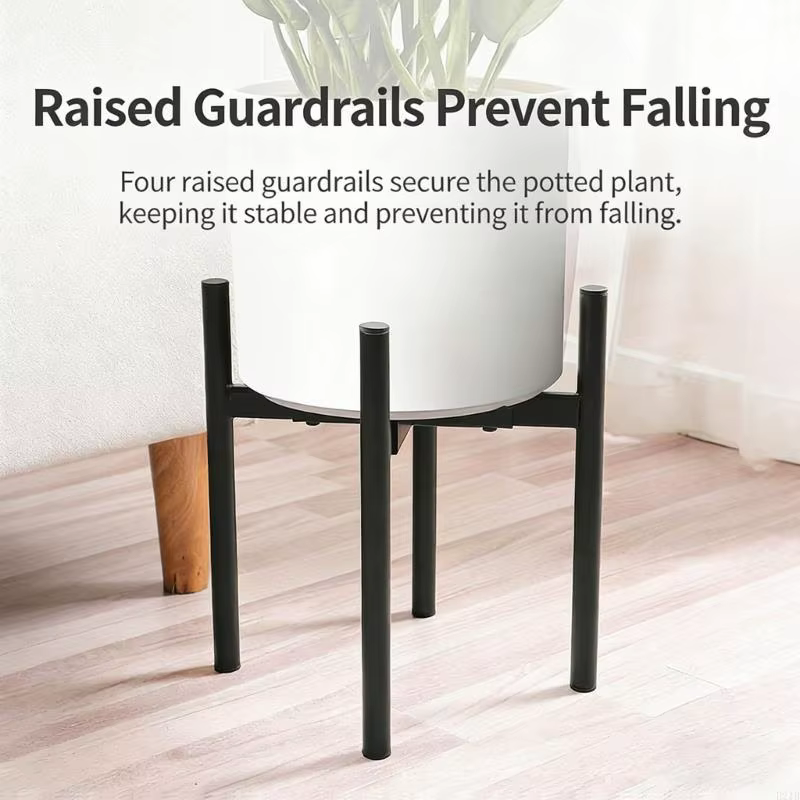 Support plante en métal réglable extensible, pour plante d'intérieur d'extérieur, support jardinière
