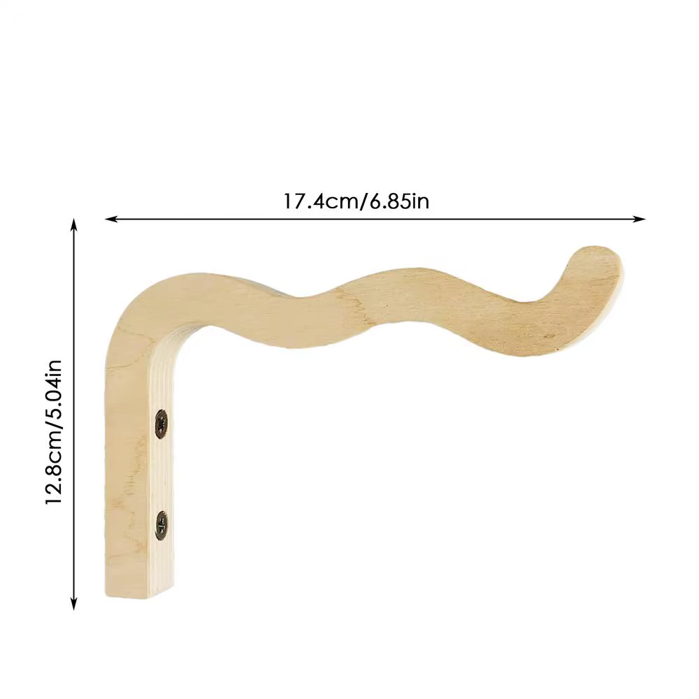 Crochets muraux en bois pour plantes, support décoratif pour paniers de fleurs, support robuste pour