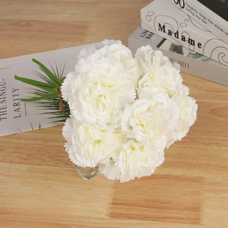 Bouquet d'œillets en soie, Simulation de fleurs, plante de balcon, fausse fleur artificielle rose, d