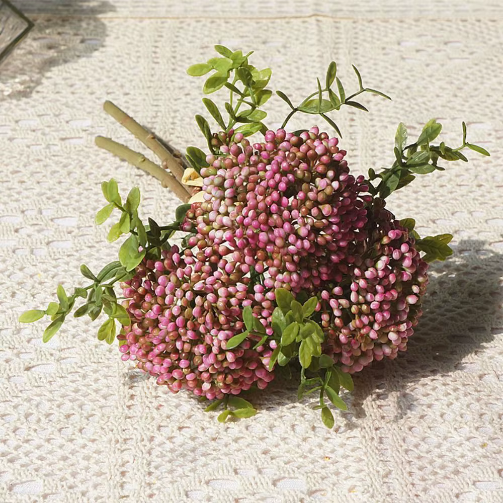 Arrangement floral fait main, plante artificielle de clou de girofle, fleurs de simulation exquises,