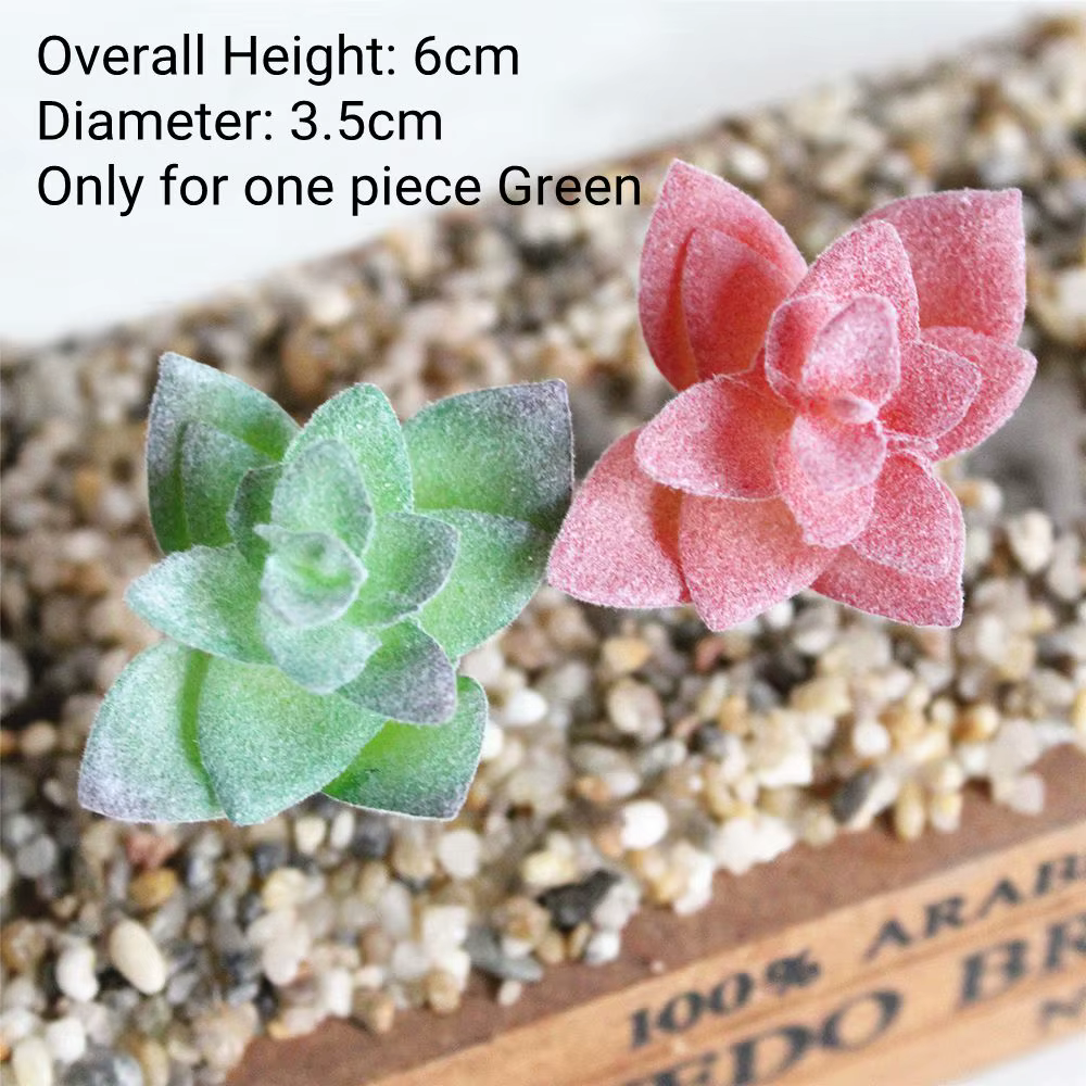 Plantes succulentes artificielles floquées vertes bonsaï, fausses plantes de bureau, décoration de m