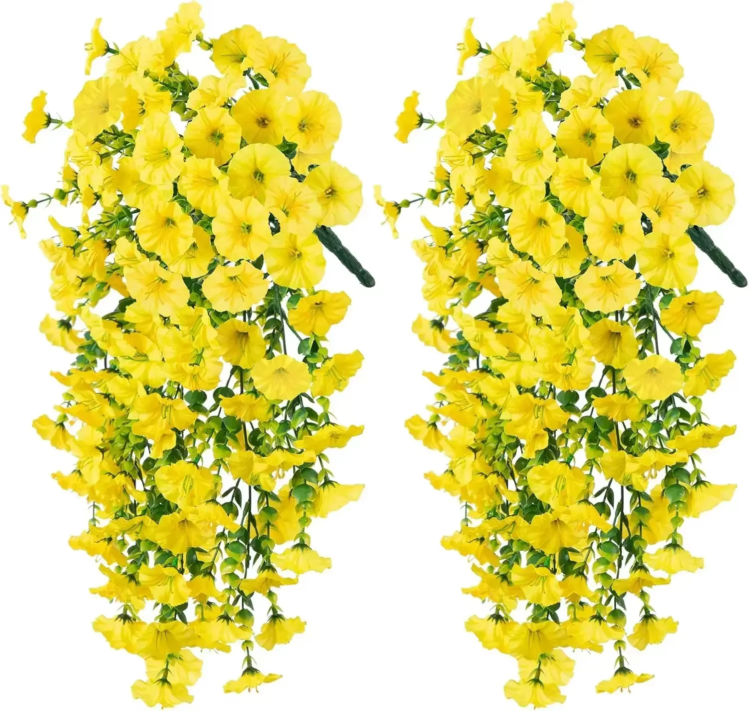 Fleurs artificielles suspendues pétunia en soie, fausses fleurs résistantes aux UV, plantes suspendu