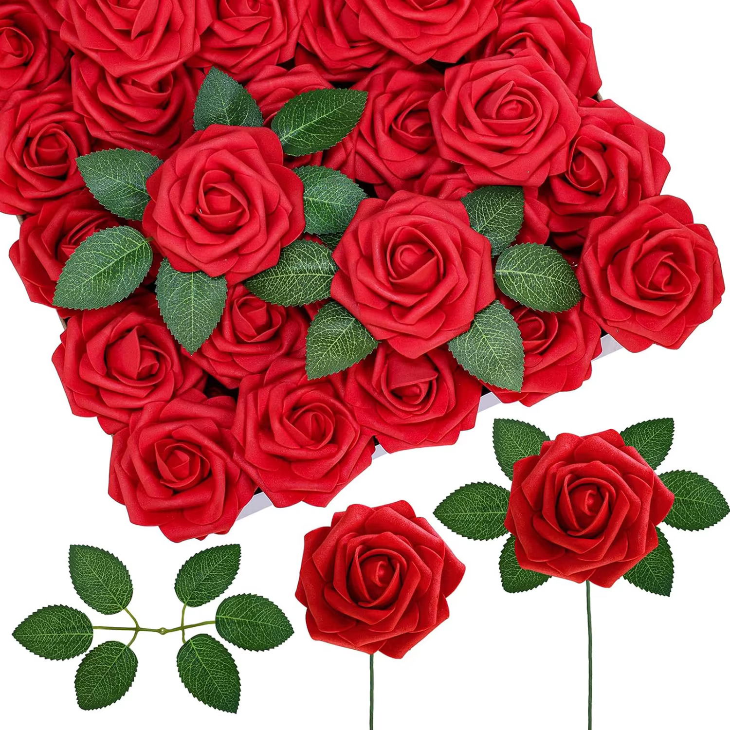 PE mousse Rose fleur artificielle mariage mariée Bouquet accessoire guirlande maison vase table exté