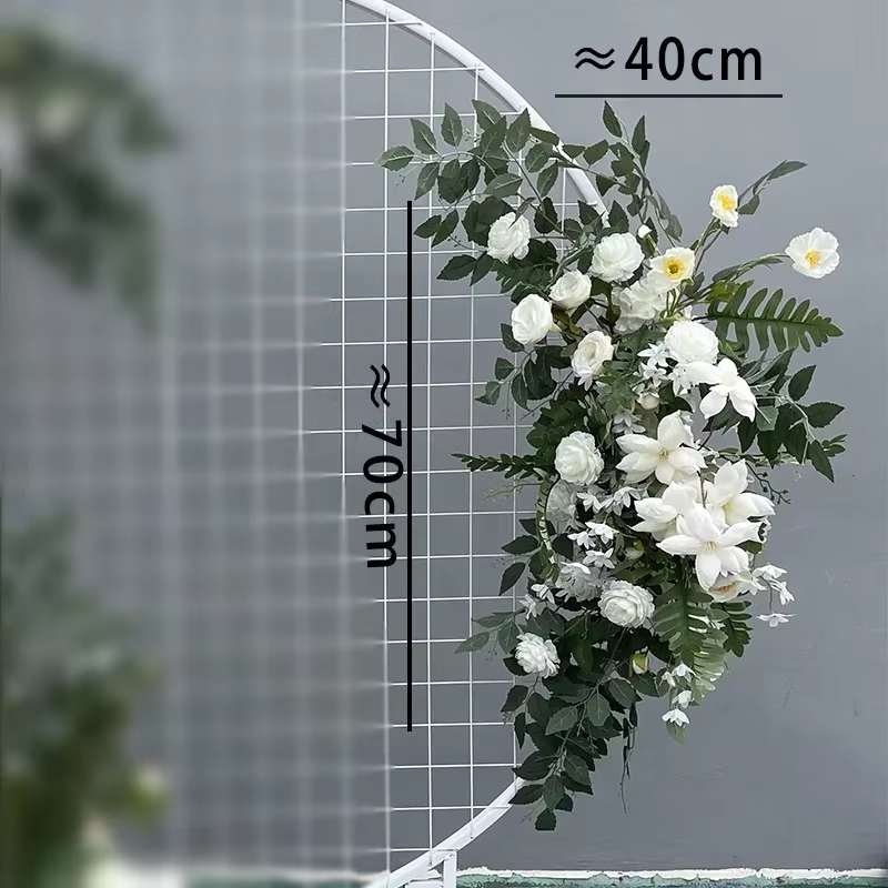 Arrangement floral de mariage en soie, simulation d'arc de fleurs, pavillon rond, décoration de fenê