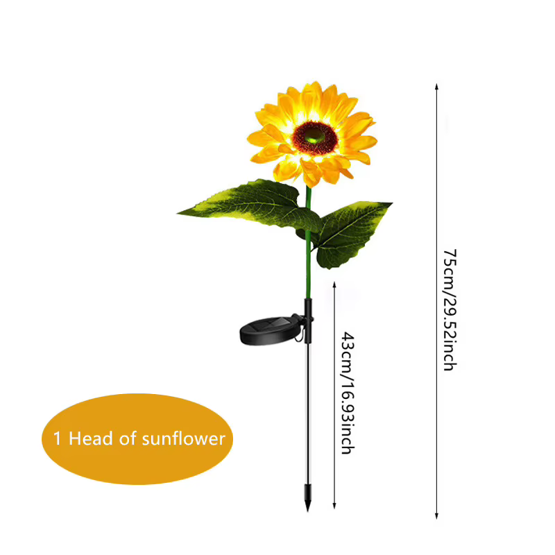 Lampes solaires LED en forme de tournesol, lumières décoratives pour la maison, lumières de jardin, 