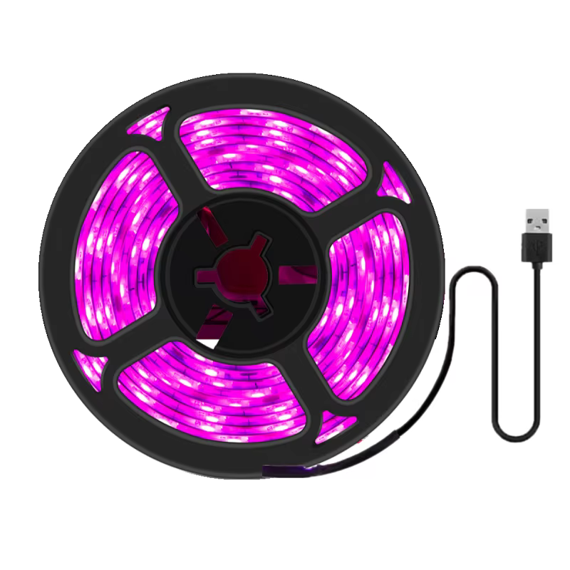 Lampe de culture LED à spectre complet, bande lumineuse USB pour plantes, fleurs, serre, hydroponie,