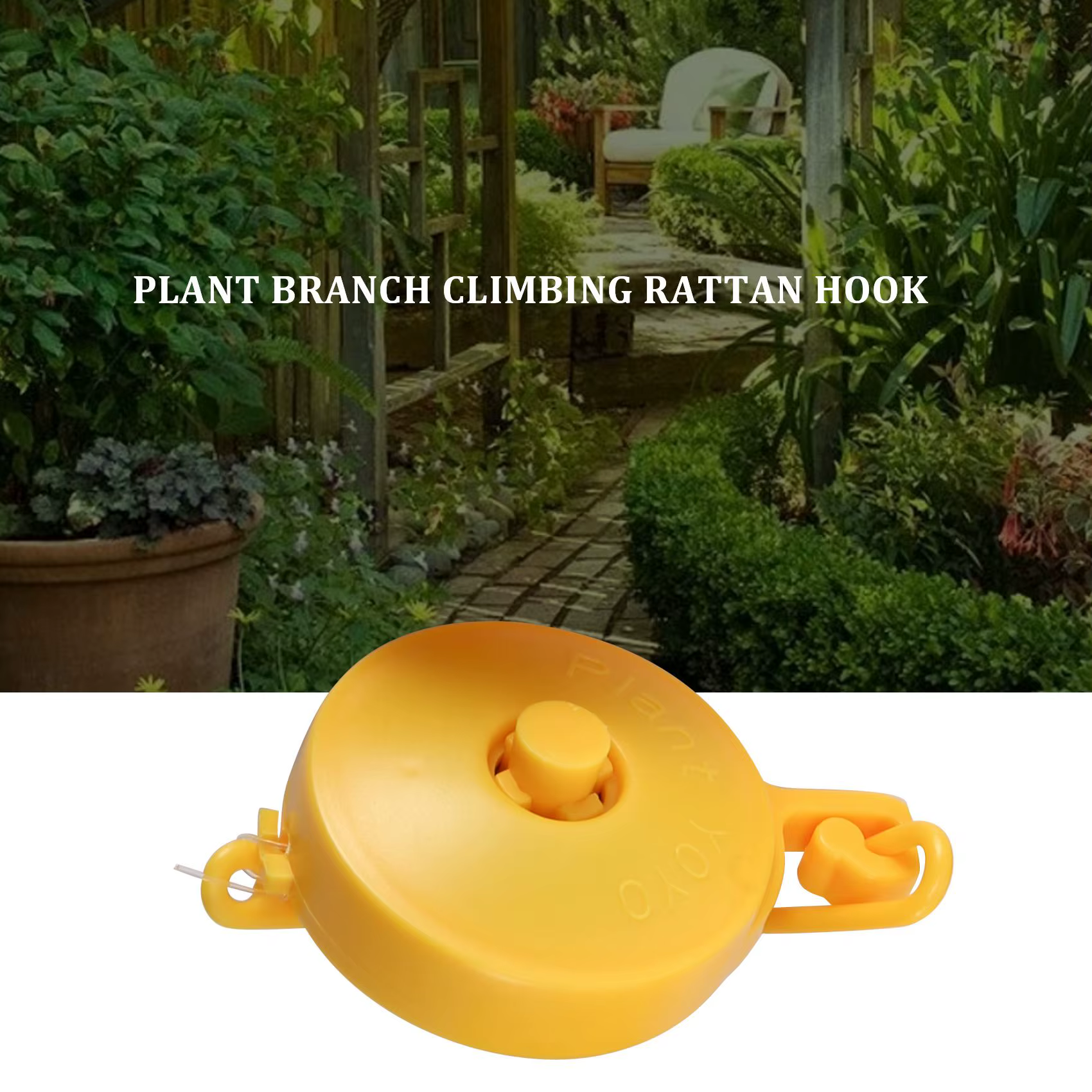 Cintre pour plantes Yoyo avec bouchon, support de plantes d'intérieur réglable, lot de 10