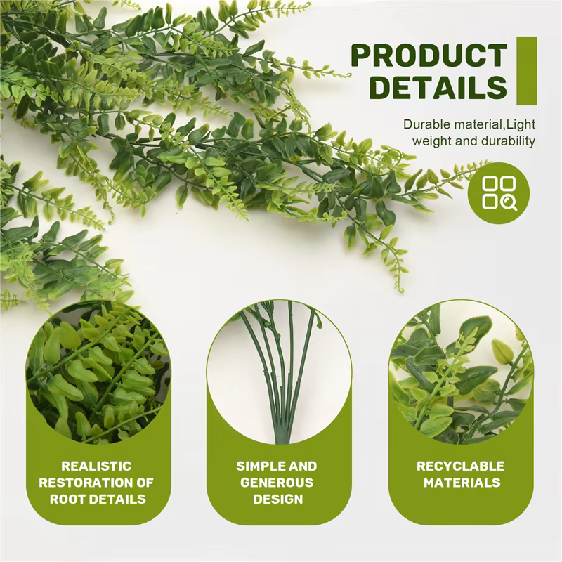 Paquet de 2 plantes artificielles suspendues, fausses feuilles de lierre, décoration murale pour int