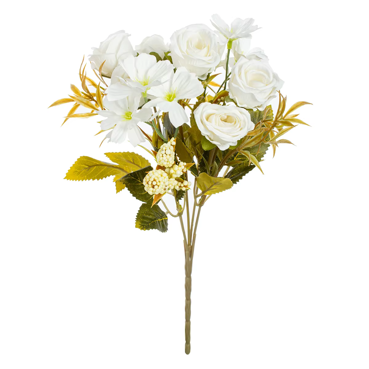 Fleurs artificielles Soie Rose Noël Maison Vase Décor Bonsaï De Mariage Bouquets De Mariée Cour Fest