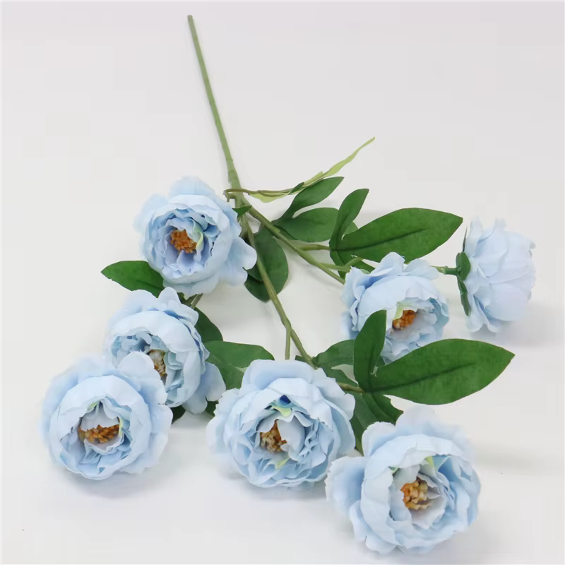 7 têtes de pivoines artificielles, fausses roses, accessoires pour arrangements floraux de mariage, 