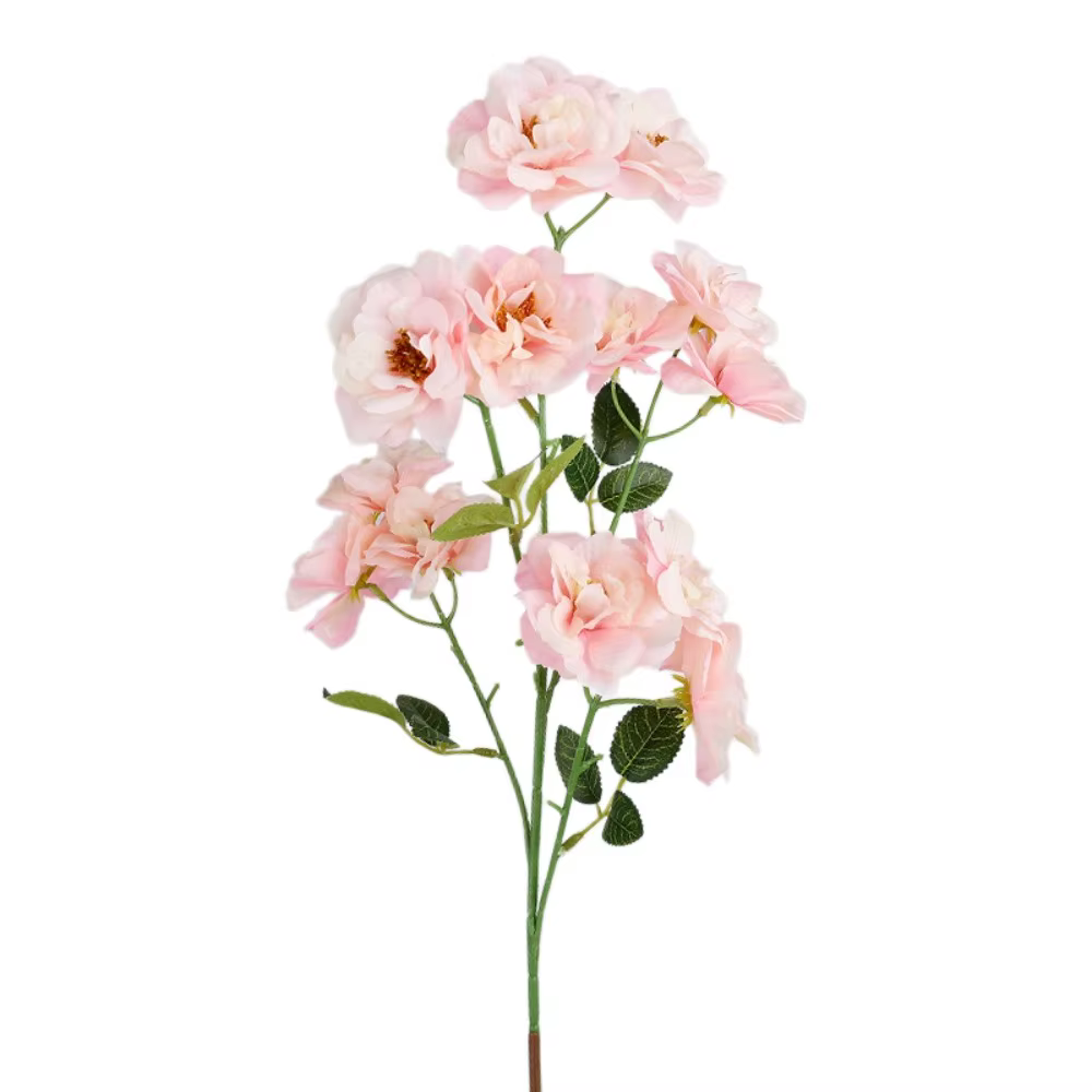 Rose artificielle réaliste au toucher naturel, branche de rose artificielle faite à la main, grande 