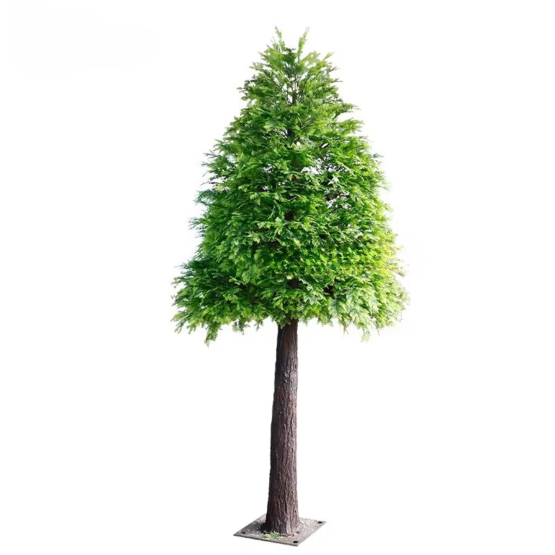Arbre artificiel Metasequoia-faux arbre fabriqué à la main pour paysage, grande décoration de plante